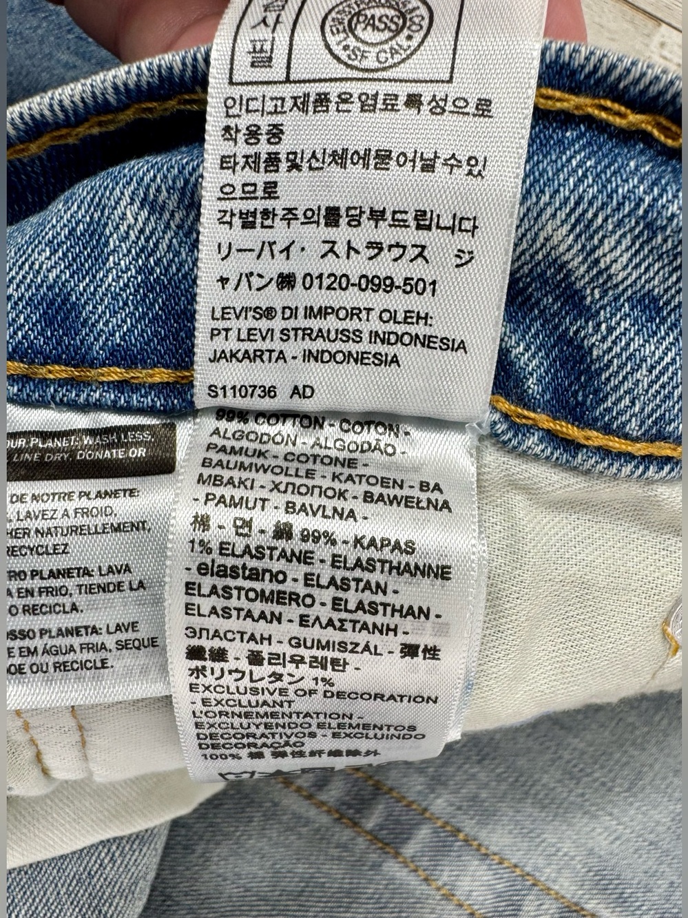 Levis 550 Jeans Mens 48x29 Blue Relaxed Fit Straight Leg Denim Classic NWT - Picture 6 of 12